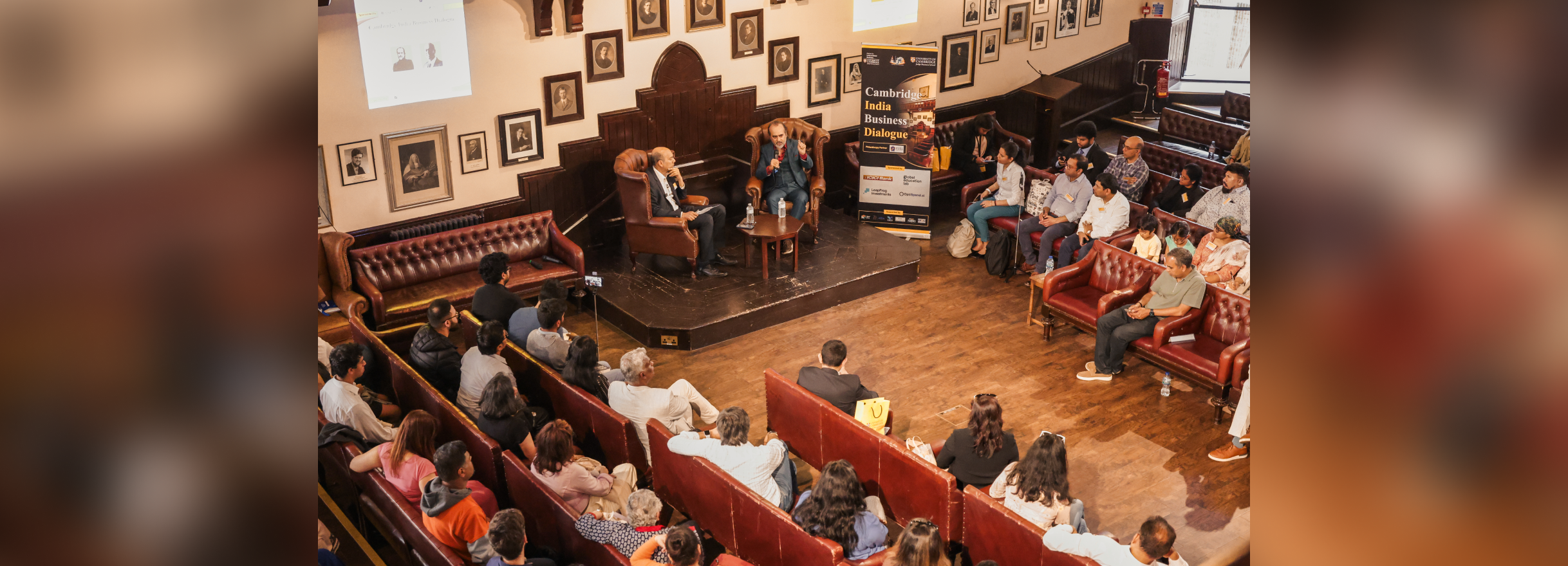 Acharya Prashant at the Cambridge Union during the UK Tour 2026