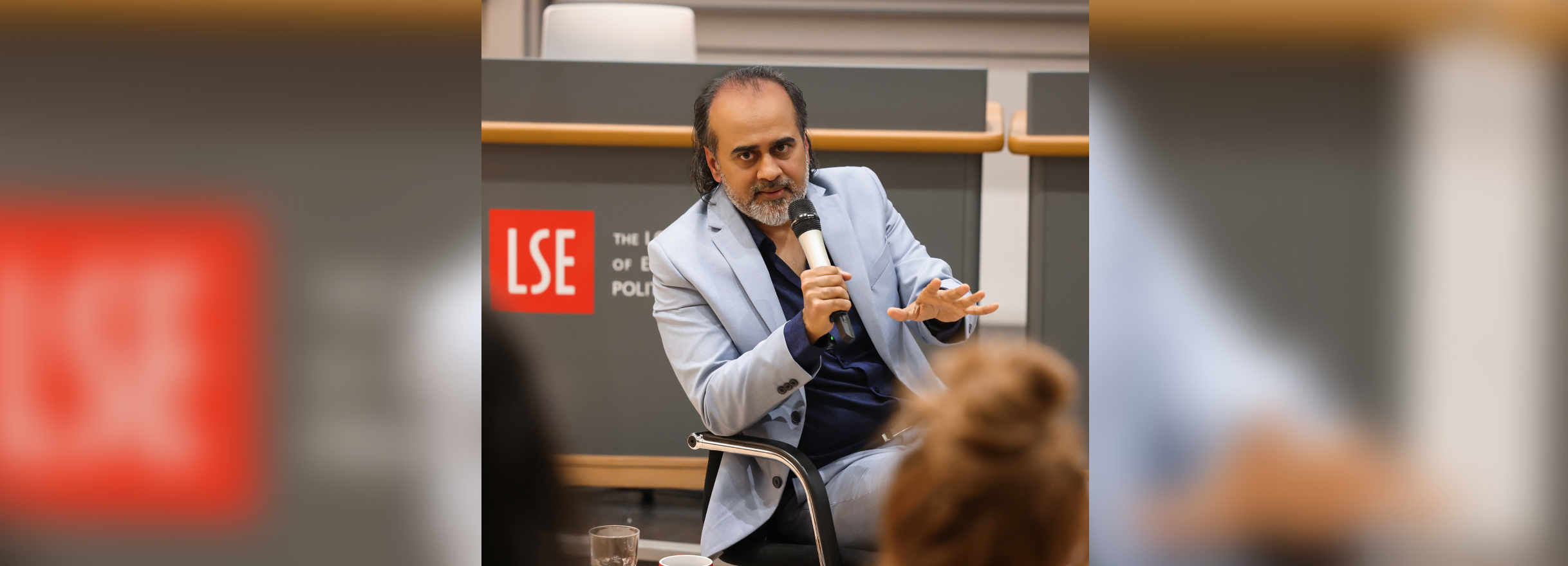 Acharya Prashant at the London School of Economics during the UK Tour 2026
